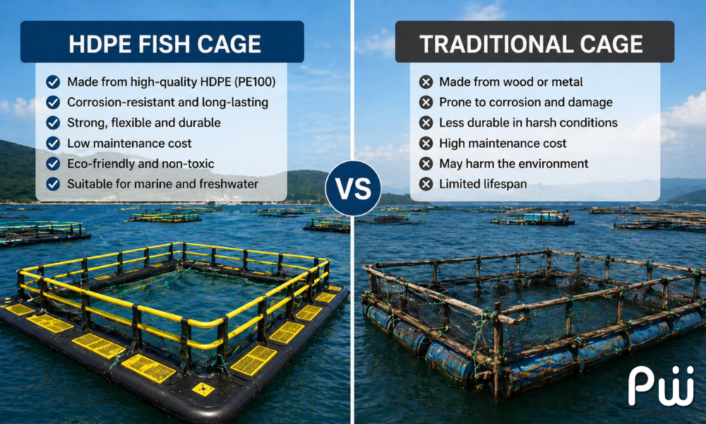 HDPE Fish Cage vs Traditional Cage